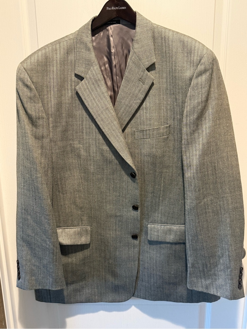 Polo by Ralph Lauren Men's Gray Pinstripe/herringbone Blazer Size 50R